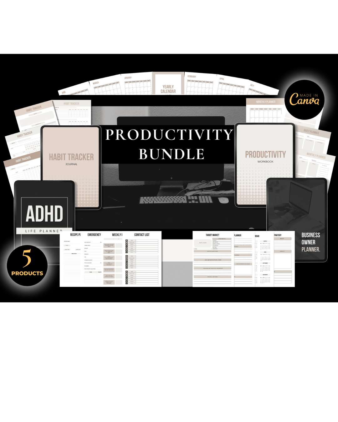 Digital Marketing Kit | All-in-one solution | Ready-to-use viral bundles, professionally designed templates, and strategy-packed eBooks