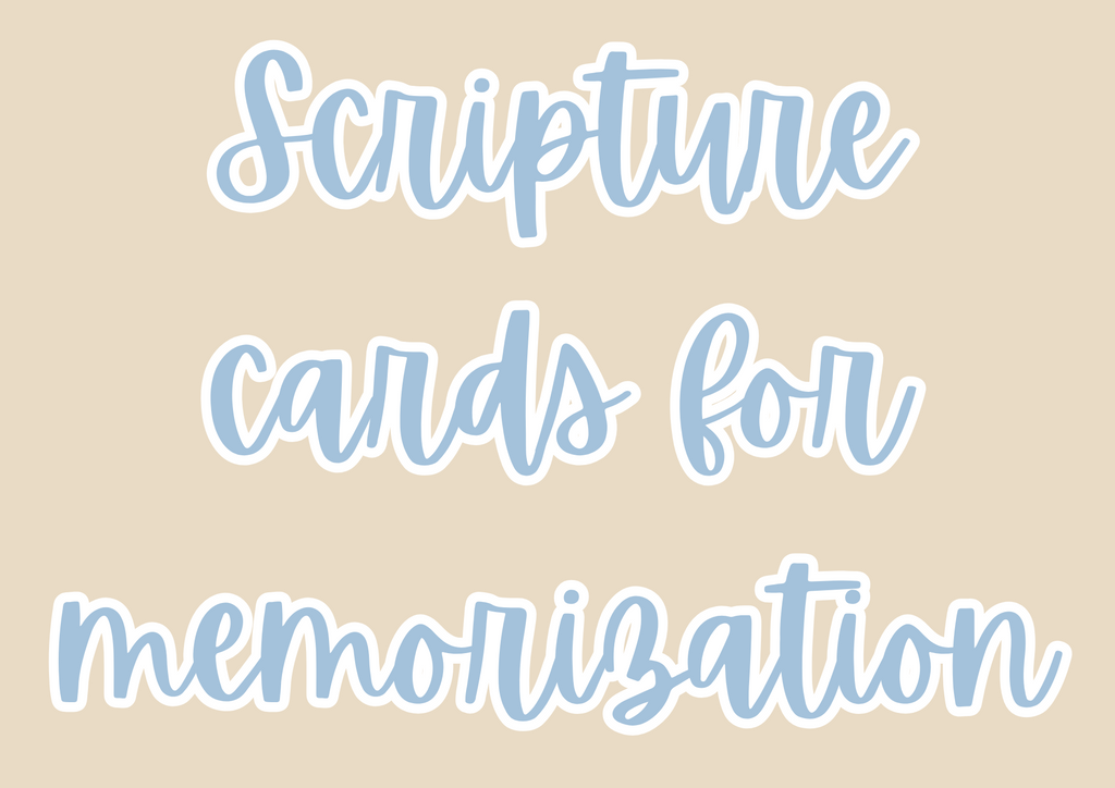 60 Kids Scripture Cards For Memorization