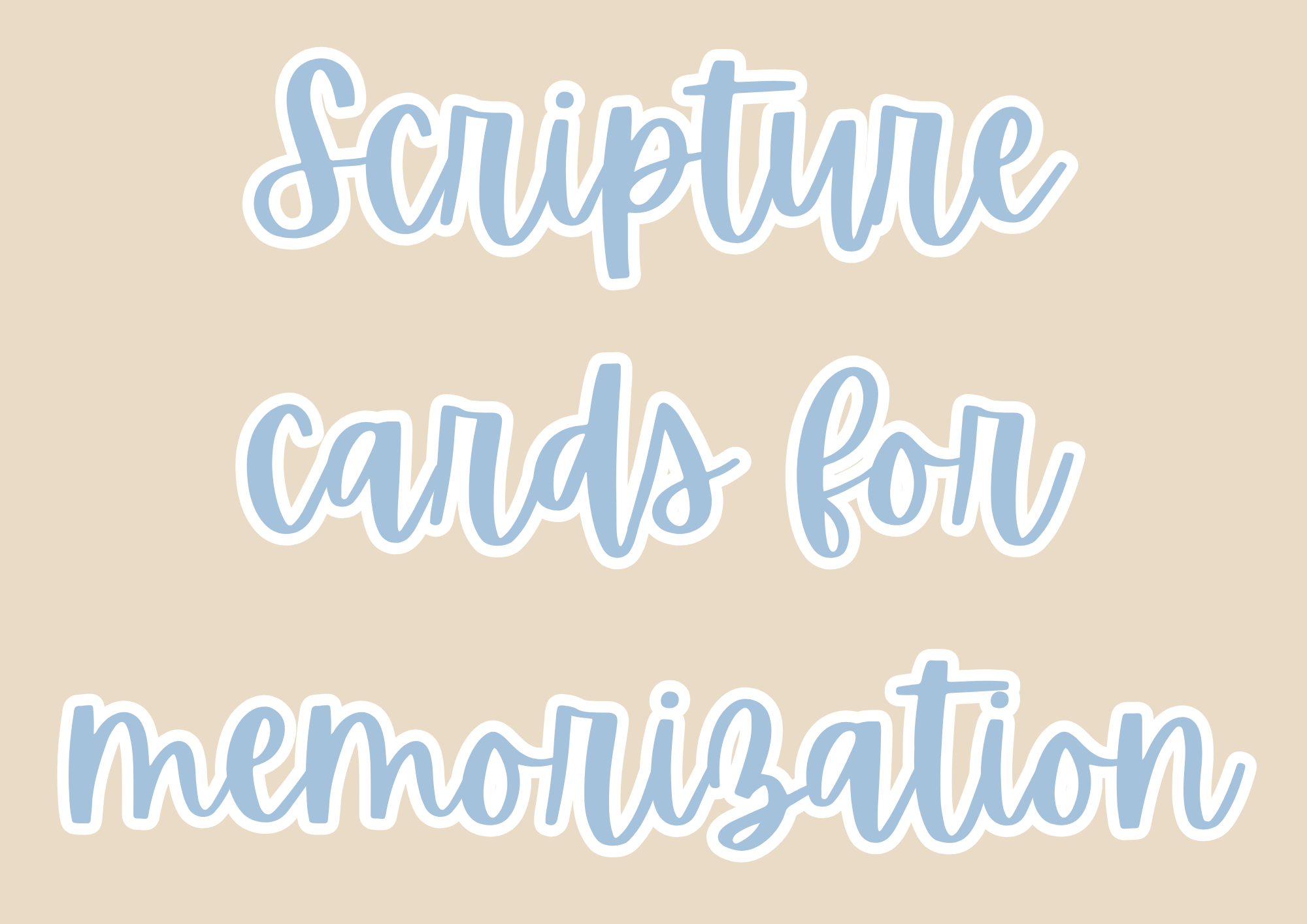 60 Kids Scripture Cards For Memorization