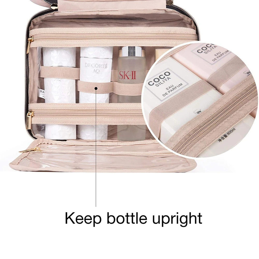 Travel Organizer Hanging Bag Medium or Large - Portable Storage - Waterproof  - Cosmetic Case For Makeup & more