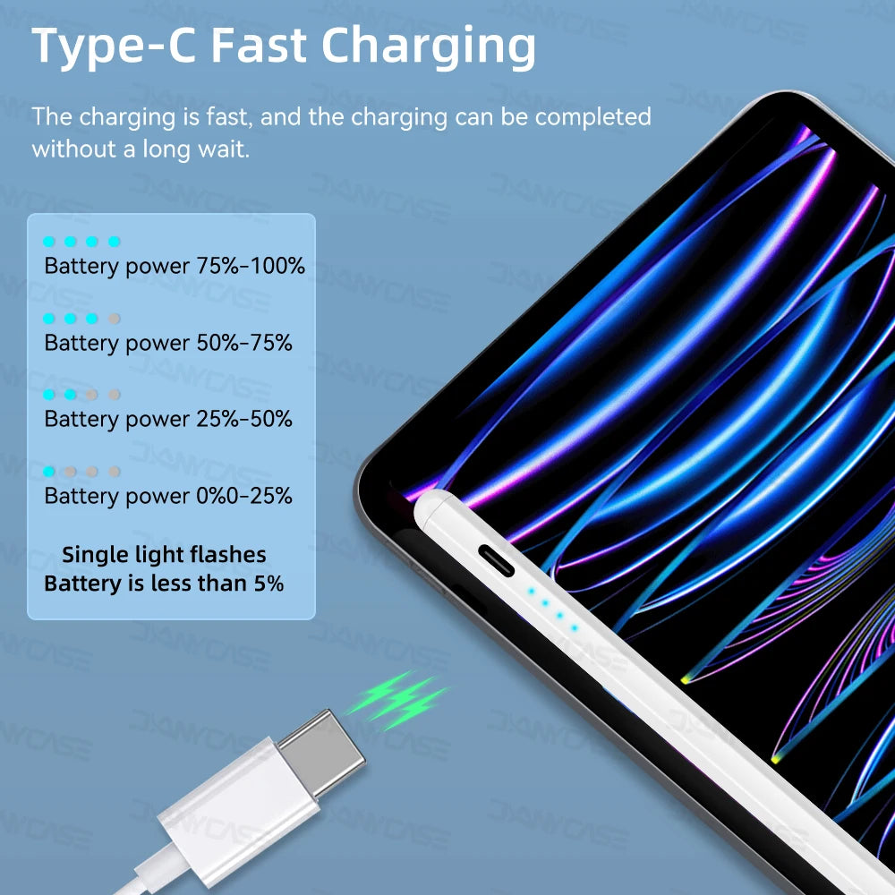 Active Capacitive Stylus Pen – High-Precision, Palm Rejection, & Magnetic iPad Pencil (No Bluetooth Needed!) -    EXCLUSIVE FOR IPAD 2018-2024